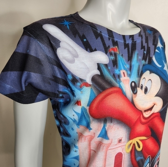 Y2k Disneyland Resorts Official Merch 2013 Mickey Mouse Graffiti Tee Size M - Picture 11 of 15